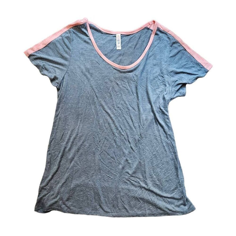 Lularoe Classic Tee Grey Pink Large